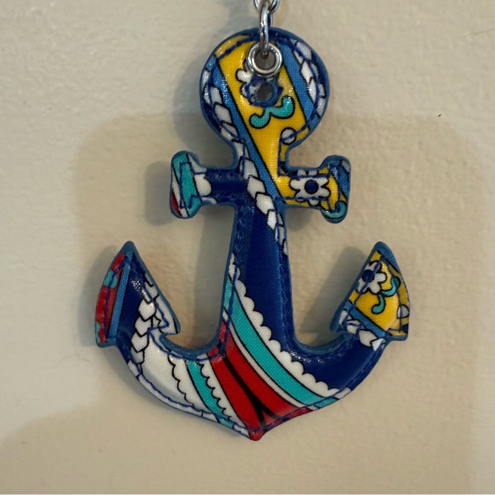 NWOT Vera Bradley Anchor Keychain Marina Paisley Pattern - Picture 4 of 4